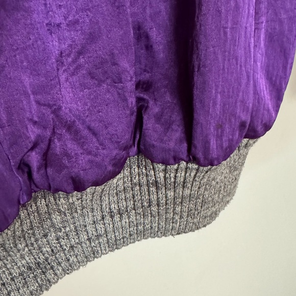 Esprit 1986 Known the World Over purple oversize vintage bomber jacket - Picture 2 of 5